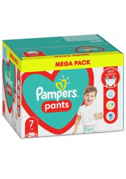 Підгузки-трусики дитячі Pampers Pants, розмір 7 (17+ кг), 74 шт